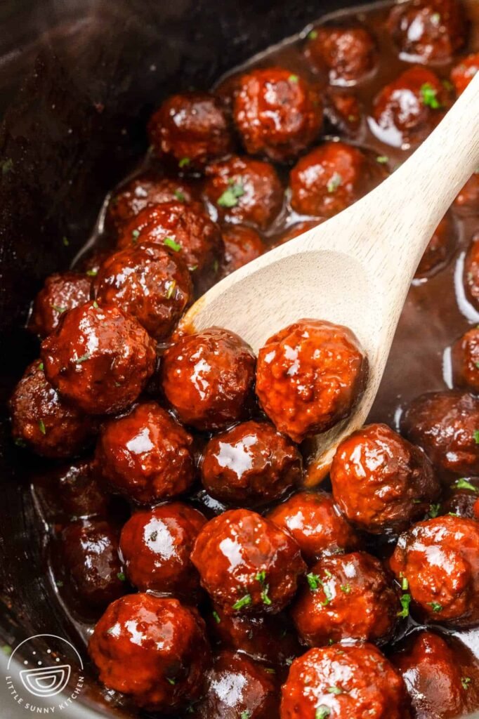Crockpot Grape Jelly Meatballs 10