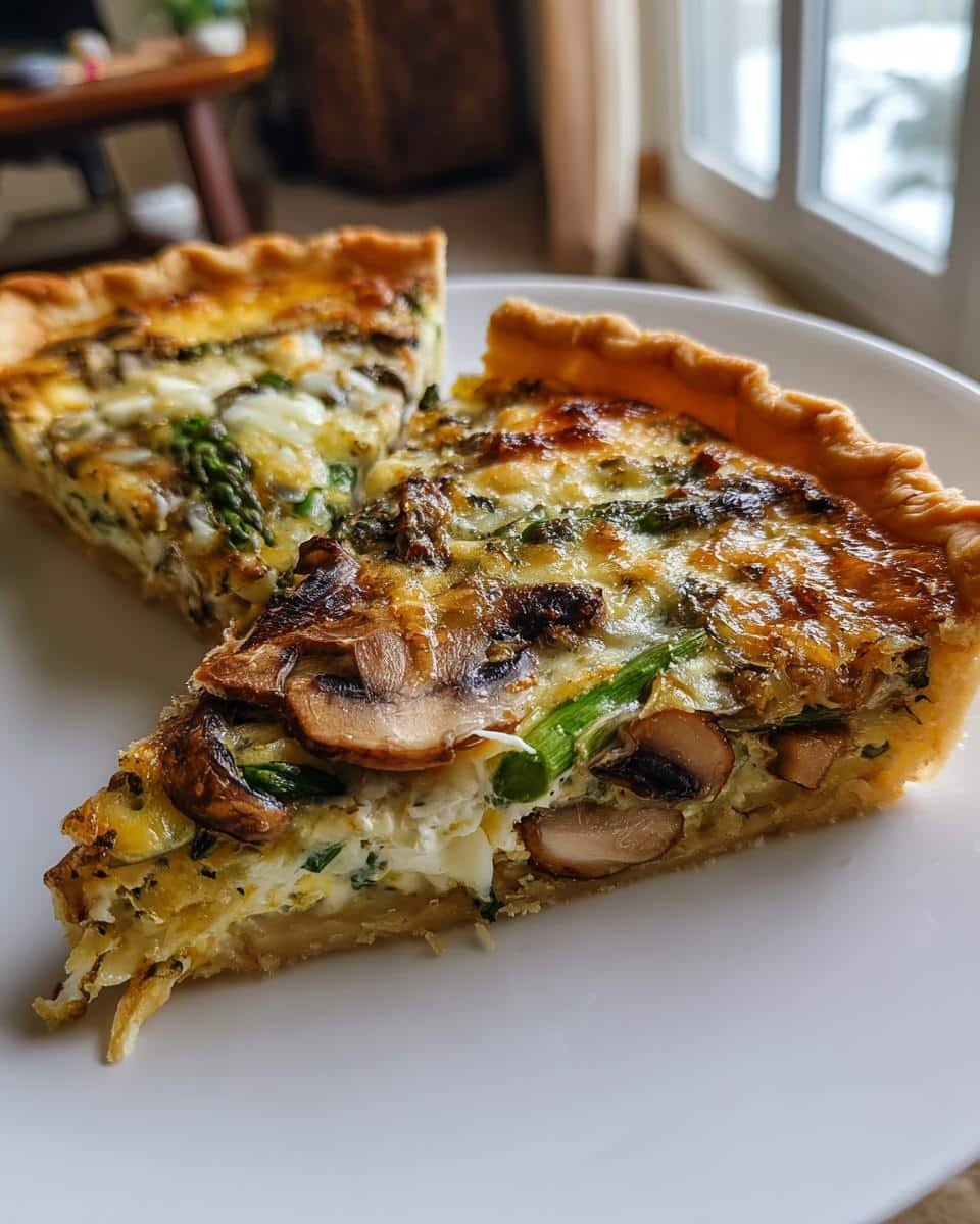 Irresistible Asparagus Mushroom Quiche Recipe in 3 Easy Steps 1 Asparagus Mushroom Quiche - detail 1