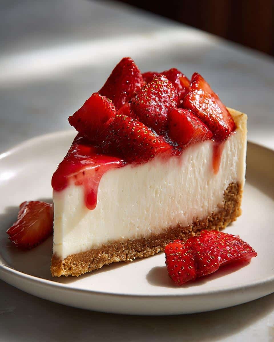 No Bake Strawberry Cheesecake - detail 1
