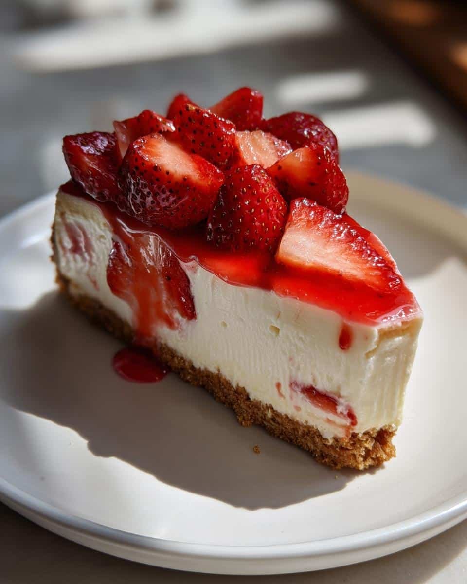 No Bake Strawberry Cheesecake - detail 2