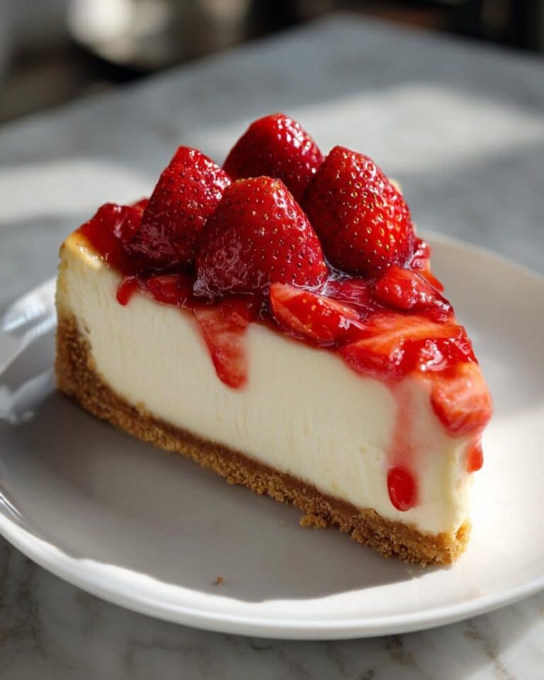 No Bake Strawberry Cheesecake
