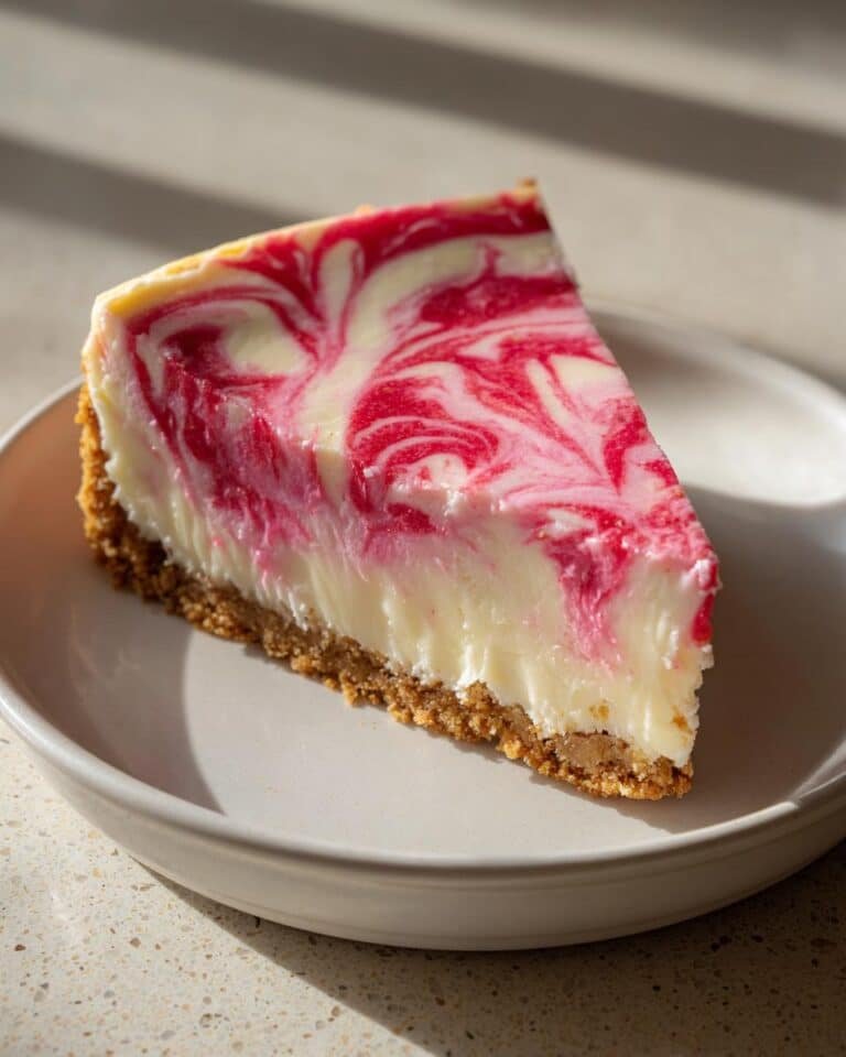 Strawberry Swirl Cheesecake