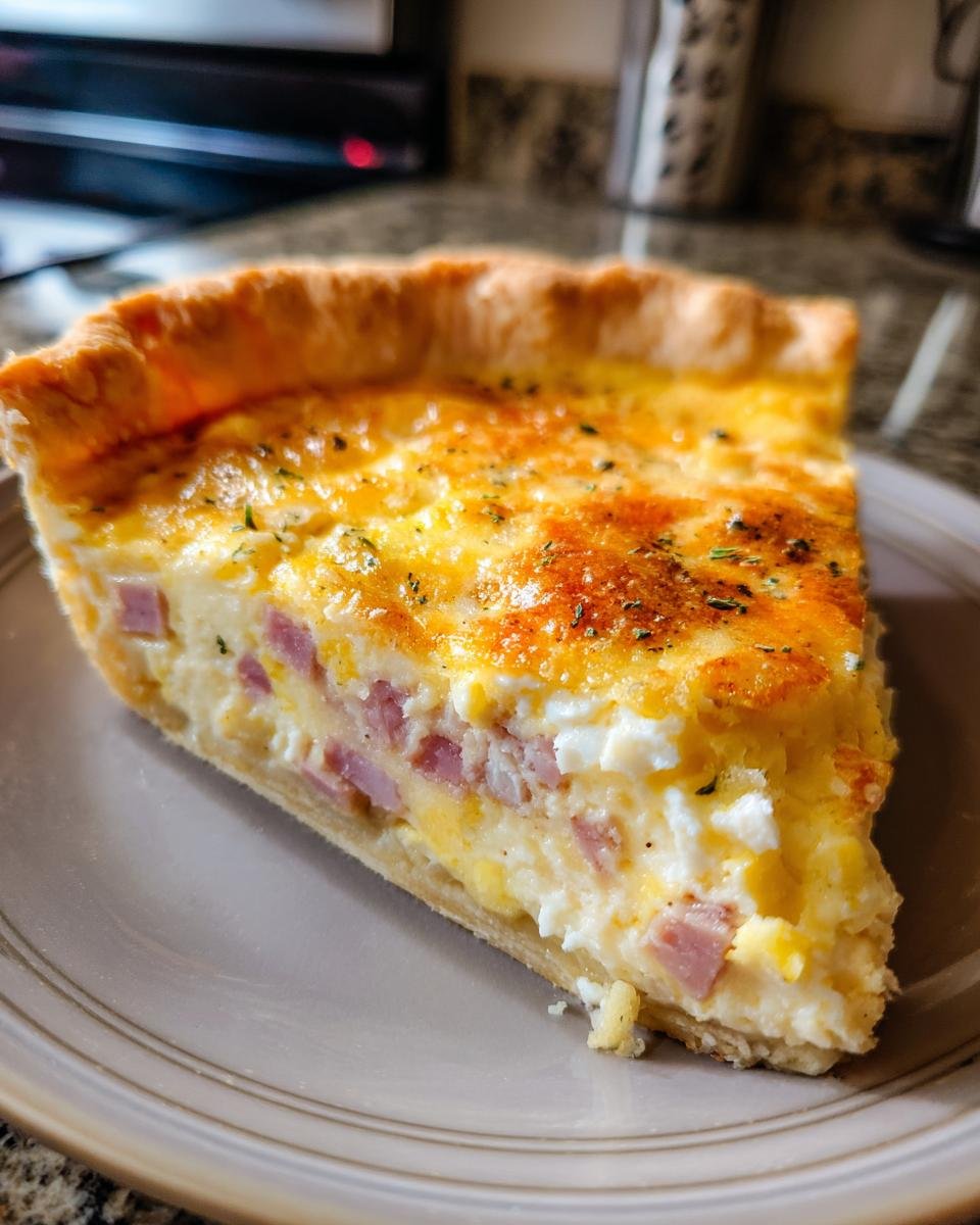 Savory Ham and Cheese Quiche in Just 4 Easy Steps 1 Ham and Cheese Quiche - detail 1